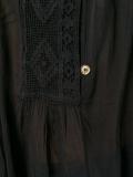 embroidered placket blouse