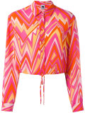 geometric print shirt
