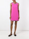 mirror embroidered shift dress