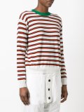 striped open back top