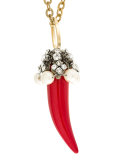 red chilli and crystal necklace