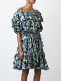 printed off-shoulder dress