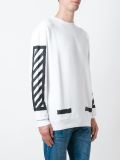striped logo print sweatshirt