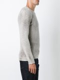 pile effect crew neck sweater