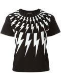 lightning bolt print T-shirt