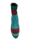 colour block platform ankle boots