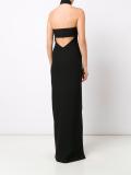 high slit halterneck dress