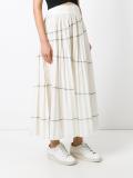 exposed seam maxi skirt