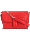 logo embossed shoulder bag