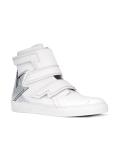 metallic heel counter hi-top sneakers