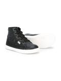 quilted hi-top sneakers