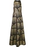 metallic pattern gown