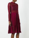 geometric sheer pattern dress