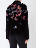 floral embroidery bomber jacket