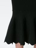 ruffled hem mid skirt
