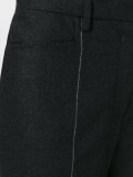 pinstripe boot-cut trousers