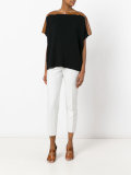 leather trim top
