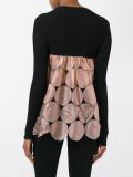 geometric side knitted blouse