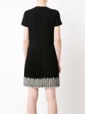 lace hem pleated dress