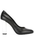 contrast high heel pumps