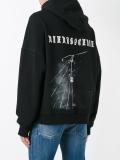 logo chest print hoodie