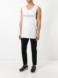 Mylar logo tank top