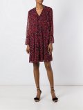 geometric print sheer dress