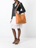 embossed logo shoulder bag