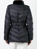 padded contrast panel coat
