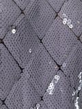 metallic sheer blouse