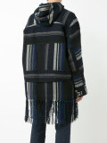 fringed Mexican stripe parka