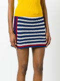 knit panel drawstring skirt