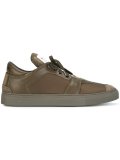 contrast lace-up sneakers