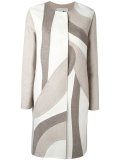 patchwork single breasted coat 