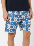geometric print beach shorts