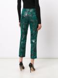 jacquard slim fit pants 