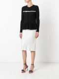 zipped peplum jumper 