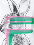 glitch bunny print T-shirt