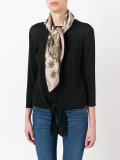 floral-print scarf
