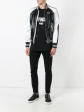 monochrome bomber jacket