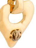 oversized heart clip on earrings