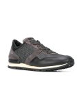textured lace-up sneakers
