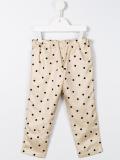 polka dot flocked trousers 