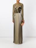 pleated skirt long dress