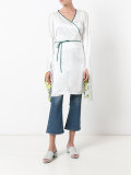 long wrap blouse
