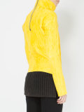 crease-effect leather jacket