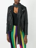 metallic knitted scarf