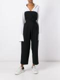 belted strapless jumpsuit