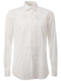 pierced collar bib shirt