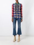 plaid ruffled shirt